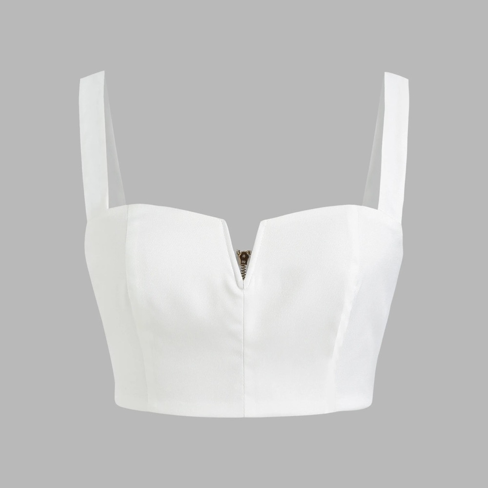 Solid V-Wire Crop Top CIDER
